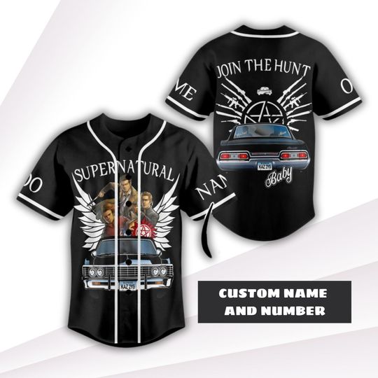 Personalized Supernatural Baseball Jersey, Winchester Brothers Baseball Jersey, Valentine Baseball Jersey