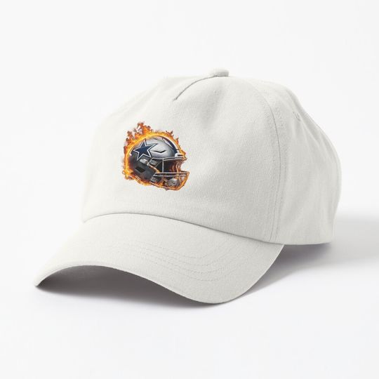 Dallas Cowboys Flaming Football Helmet Cap