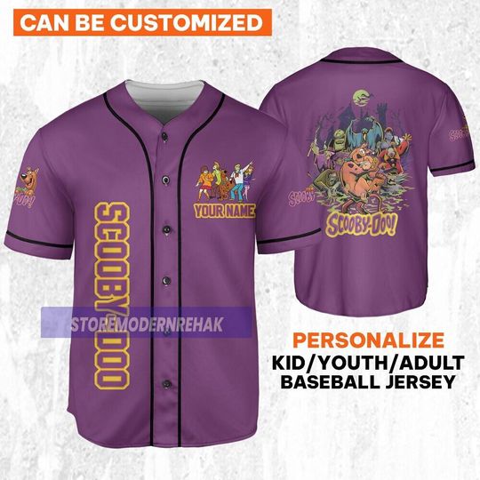 Personalize Scooby-Doo Vintage Baseball Jersey, Scooby-Doo Movie Baseball Jersey