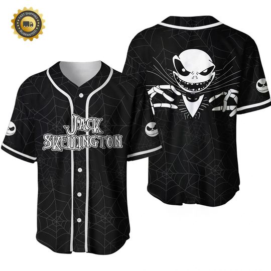 Jack Skellington The Nightmare Before Xmas 3D Baseball Jersey