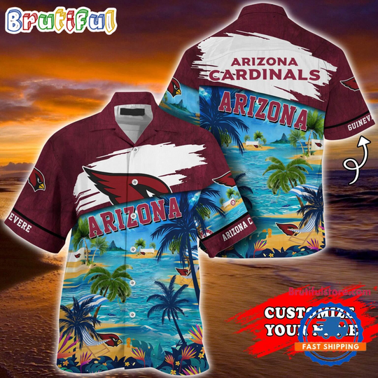 Arizonna Cardinals Palm Tree Hot Summer Hawaiian Shirt Gifts Sport Fans