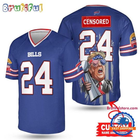 Custom Unisex Jersey with Your  Name & Number Buffalo Bills x Donald Trump Football Jersey