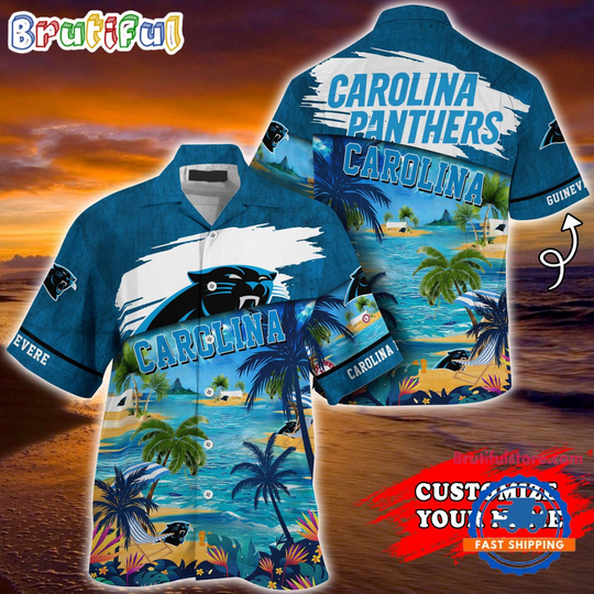 Carolina Panthers Palm Tree Hot Summer Hawaiian Shirt Gifts Sport Fans