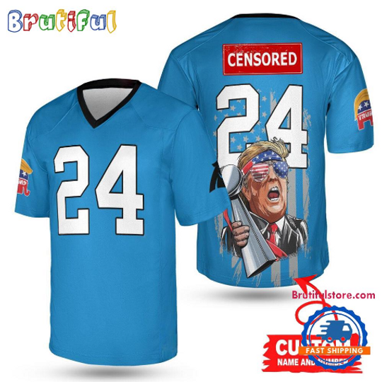 Custom Unisex Jersey with Your  Name & Number Carolina Panthers x Donald Trump Football Jersey