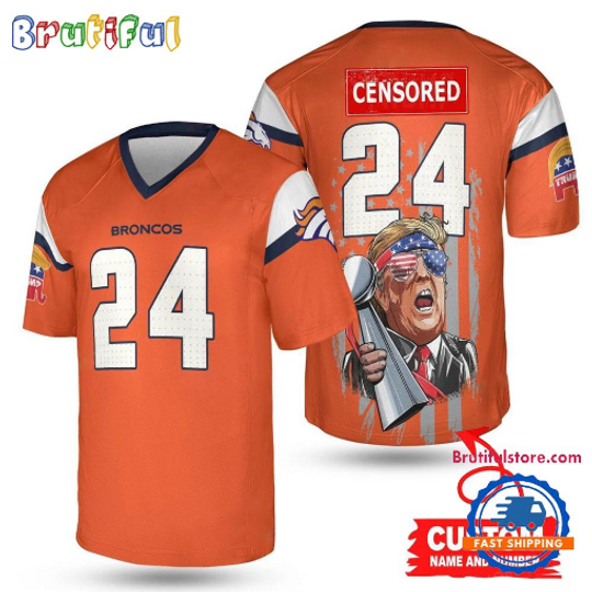 Custom Unisex Jersey with Your  Name & Number Denver Broncos x Donald Trump  Football Jersey