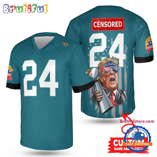 Custom Unisex Jersey with Your  Name & Number Jacksonville Jaguars  x Donald Trump  Football Jersey