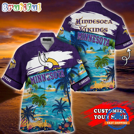 Minnesota Vikings Palm Tree Hot Summer Hawaiian Shirt Gifts Sport Fans