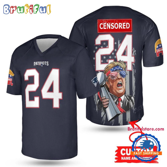 Custom Unisex Jersey with Your  Name & Number New England Patriots  x Donald Trump  Football Jersey