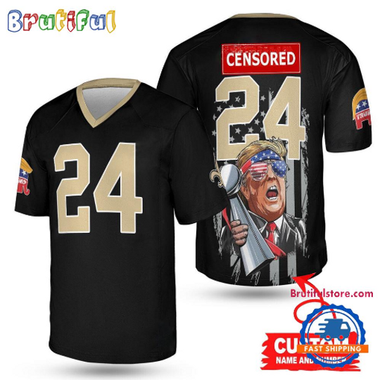 Custom Unisex Jersey with Your  Name & Number New Orleans Saints  x Donald Trump  Football Jersey