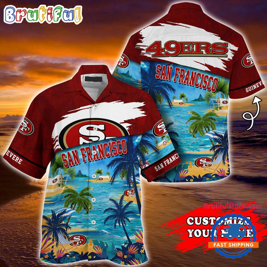 San Francisco 49ers Palm Tree Hot Summer Hawaiian Shirt Gifts Sport Fans