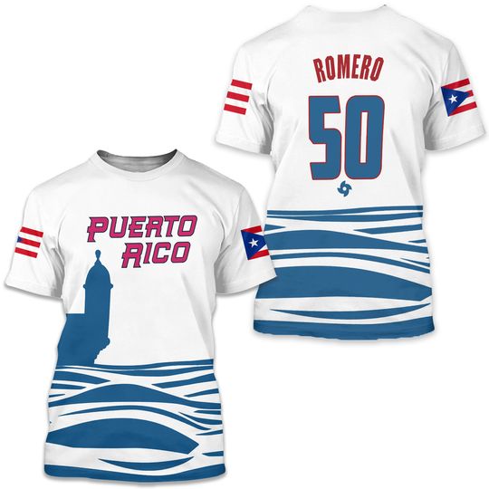 Personalized Puerto Rico Baseball, Baseball Classic 3D T-Shirt