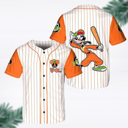 Personalized Goofy Baseball Jersey, Disney Dog Father Baseball Jersey, Custom Kids Adult Disney Jersey, Goofy Jersey, Disney Fan Gift
