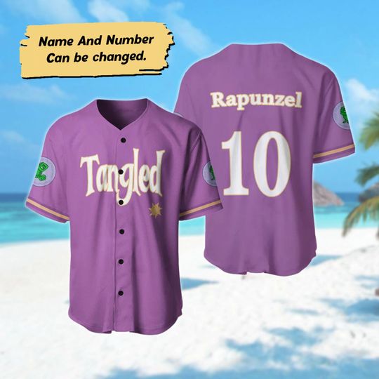 Personalized Tangled Rapunzel Baseball Jersey, Tangled Princess Basketball Jersey Team, Birthday Gift For Kid Adult, Magic Kingdom Shirt