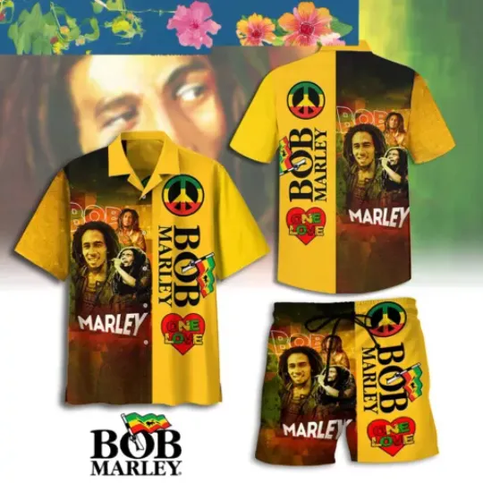 Bob Marley Peace Lover One Love Movie Hawaiian Shirt And Short