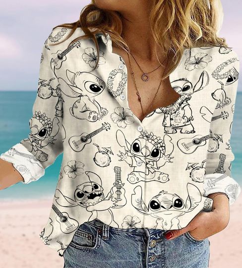 Stitch Linen Shirt, Lilo And Stitch Shirt, Ohana Women Legging, Magic Kingdom Merch, Disney Trip Vacation Shirt, Funny Gift For Her