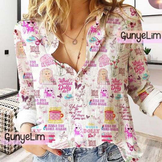 Dolly Parton Women Shirt, Dolly Parton Casual Womens Tee Shirt, Women Shirt, Vintage Tunic, Print Women Shirt