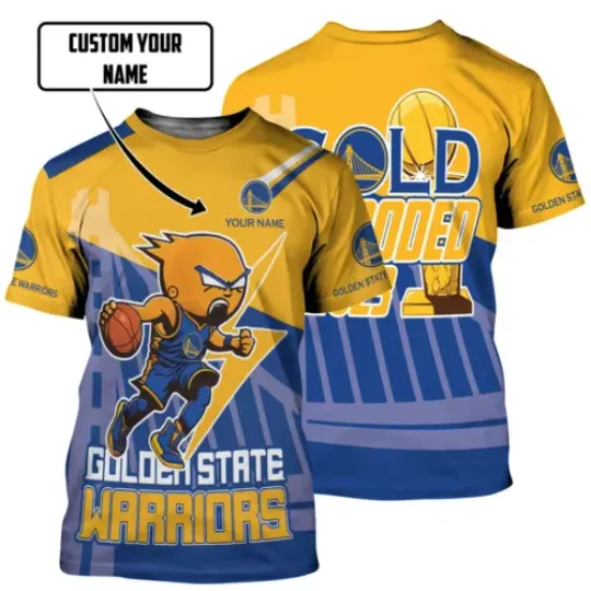 Custom Golden State Team Warriorss 3D Shirt, Men and Women Full Size