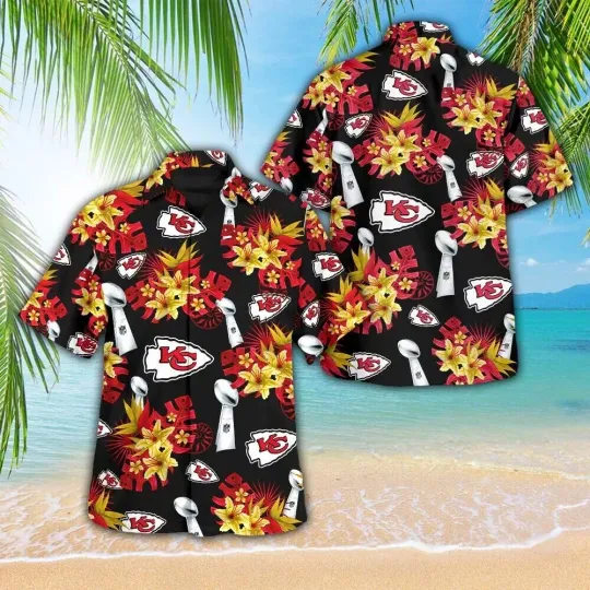 Kansas City Chiefs Hawaiian Shirt, Kansas City Chiefs Fan Beach Summer Shirt