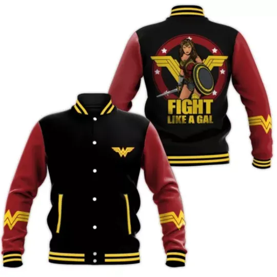 Wonder Woman Baseball Jacket, Superhero Jacket