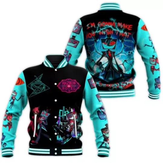 Hazbin Hotel Zipper Baseball Jacket