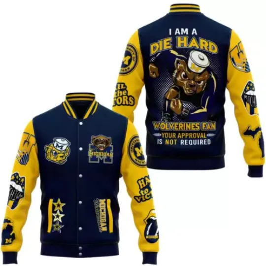 Michigan Wolverines Baseball Jacket For Fan