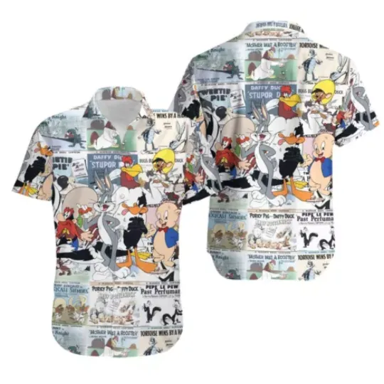 Discover Bugs Bunny Comics Film Hawaiian Shirt