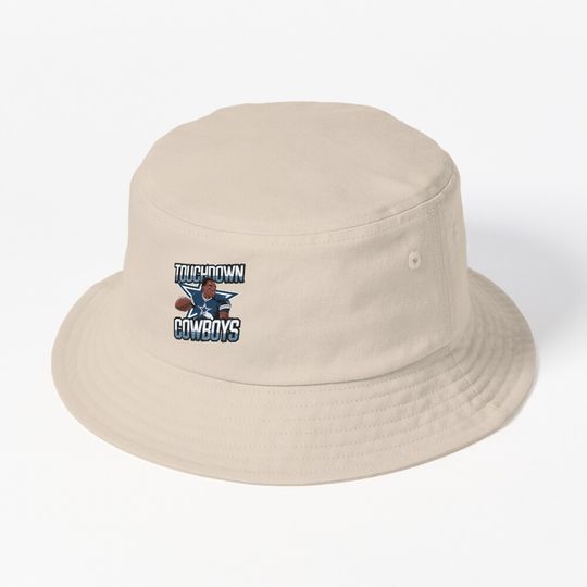 Touchdown Cowboys! Dallas Cowboys Team Cartoon Celebration Bucket Hat