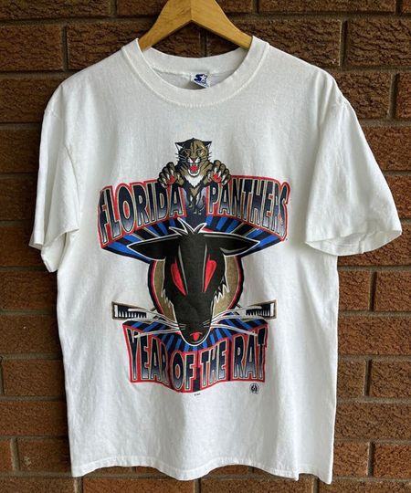 Vintage Florida Panthers Starter Year of the Rat 1996 T-shirt, Florida Panthers Tee, Florida Panthers Sweater, Florida Panthers Hockey Shirt