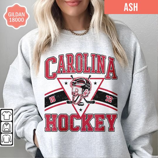 Carolina Hurricane Retro Style Sweatshirt, Retro Carolina Hockey Tshirt, Carolina Hockey Shirt/Sweater, Carolina Hockey Fan Gifts Shirt