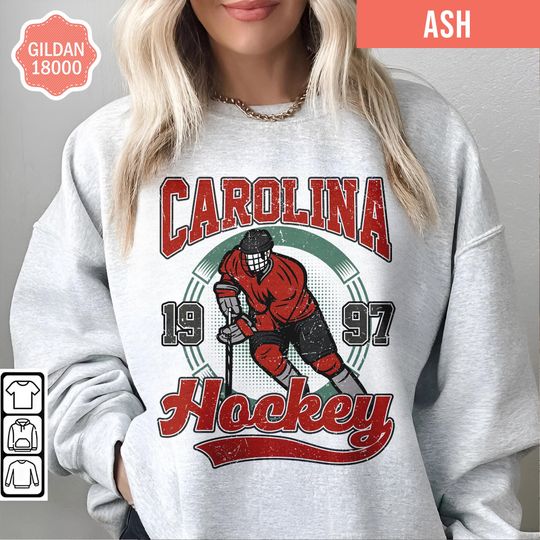Carolina Hurricane Retro Style Sweatshirt, Retro Carolina Hockey Tshirt, Carolina Hockey Shirt/Sweater, Carolina Hockey Fan Gifts Shirt