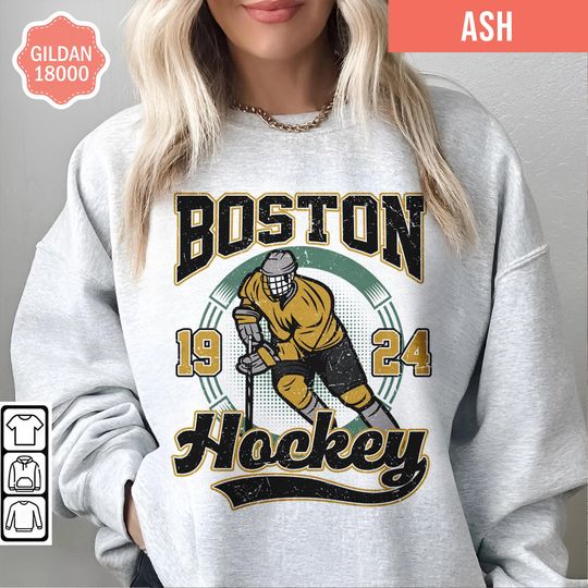 Boston Bruins Hockey Retro Style Sweatshirt, Retro Boston Hockey Tshirt, Boston bruins Hockey Shirt/Sweater, Boston Hockey Fan Gifts Shirt
