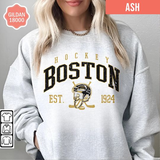 Boston Bruins Hockey Retro Style Sweatshirt, Retro Boston Hockey Tshirt, Boston bruins Hockey Shirt/Sweater, Boston Hockey Fan Gifts Shirt