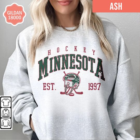 Minnesota Hockey Retro Style Sweatshirt, Retro Minnesota Wil Tshirt, Minnesota Wil Hockey Shirt/Sweater, Minnesota Wil Hockey Fan Gift Shirt
