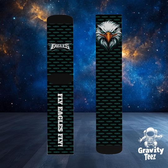 Philadelphia Eagles Football Team Socks, Team Spirit Clothing, Game Day Accessories, Sports Fan Apparel, Unique Gift Idea