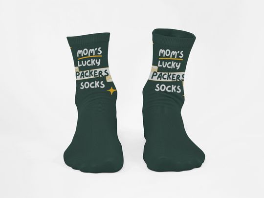 Mom's Lucky Green Bay Packers Socks in Team Colors