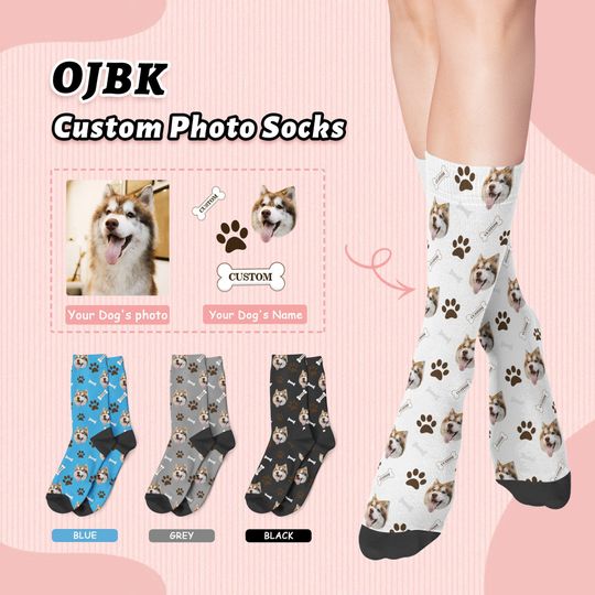 Custom Pet Photo Socks,Put Your Cute Dog on Socks,Personalized Dog Socks,Faces On Socks, Personalized Gift,Dog Lovers Gift,Christmas gift
