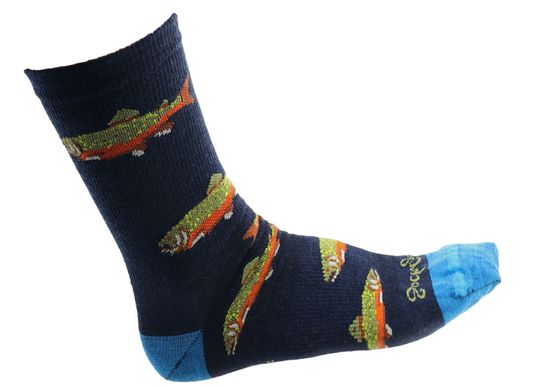 Brook Trout Socks - Wool Socks For Fishermen Fly Fishing Fish Socks