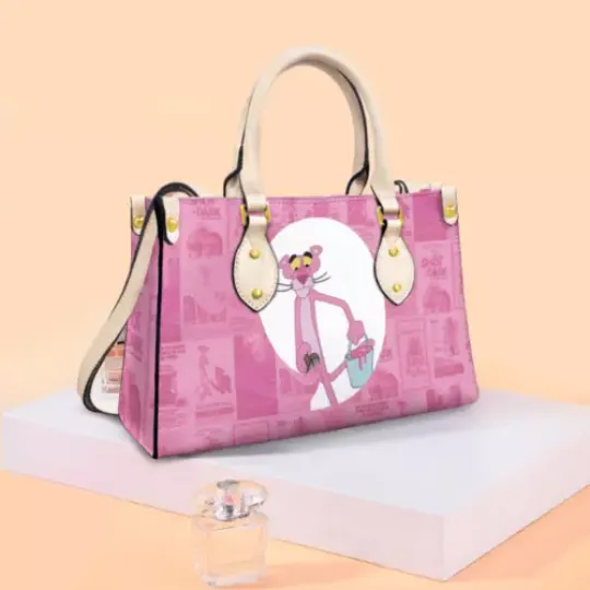 Pink Panther Comic Leather HandBag