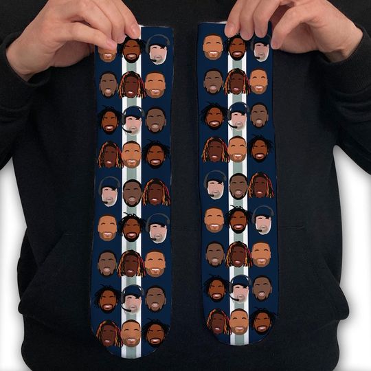 Cowboys 2024-25 American Football Vector Heroes Socks 3 Sizes Choice Of Design Parsons, Diggs, Lamb Etc Great Gift For Dallas Fans