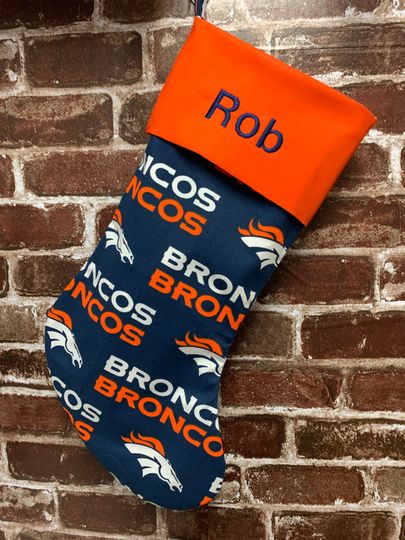 Denver Broncos Football Christmas Stocking