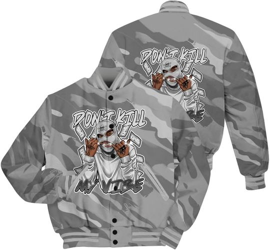 Dunkare Shirt To Match Retro Black Wolf Grey 12s Jacket, Streetwear Varsity Jacket, 12 Wolf Grey Shirt, Sneakerz Girlz Colored Baseball Varsity Jacket