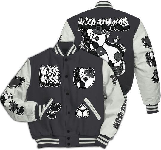 Dunkare Fear 4s Varsity Jacket, Streetwear Varsity Jacket, G.O.A.T Flight Streetwear Graphic All Over Print Letterman Jackets