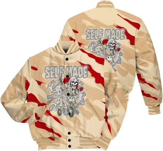 Dunkare Shirt For Dunk Low Strawberry Waffle Jacket, Streetwear Varsity Jacket, Skeleton Burning Drip All Over Print Baseball Varsity Jacket