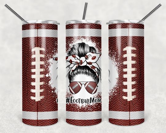 Tumbler Football Mom Life Tumbler 20oz And 30oz Skinny Tumbler Sublimation Wrap,tumbler wraps Designs for Straight and Tapered Tumbler