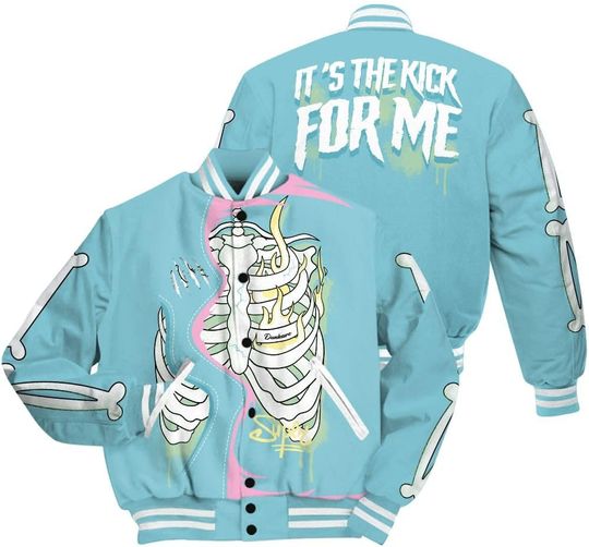 Discover Dunkare Shirt To Match Dunk Low Visty Jacket, Streetwear Varsity Jacket, It's The Kick For Me All Over Print Baseball Varsity Jacket