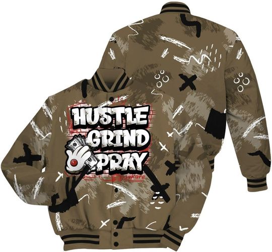 Dunkare Shirt To Match Olive 9s Jacket, Streetwear Varsity Jacket, Retro 9 Olive Tee Custom Name God Blessed Drip All Over PrintVarsity Jacket