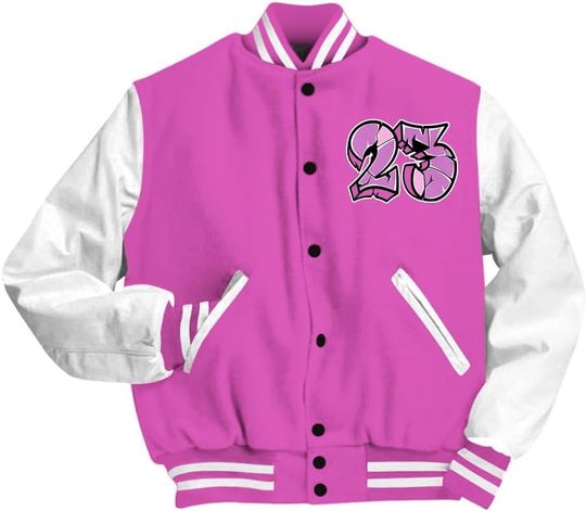 Dunkare Hyper Violet 4s Varsity Jacket, Streetwear Varsity Jacket, Craked 23 Graffiti Varsity Jacket Unisex