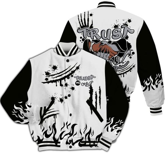 Dunkare Baroque Brown 12s Varsity Jacket, Streetwear Varsity Jacket, Sincere Fondness Bear All Over Print Letterman Jackets