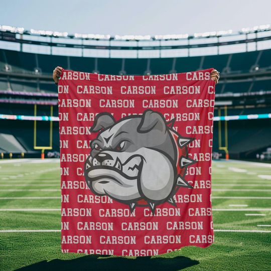 School Spirit Mascot Blanket for Team Sports Players, Personalized with Name, Gift Ideas for Kid Athletes Stadium Sherpa Black Friday