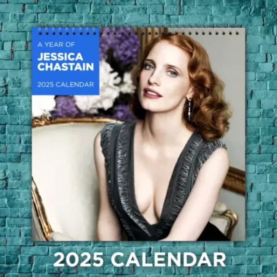 Jessica Chastain 2025 Hollywood Stars Calendar, Actress Calendar